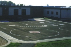 School yard line painting by Suttons Contracting